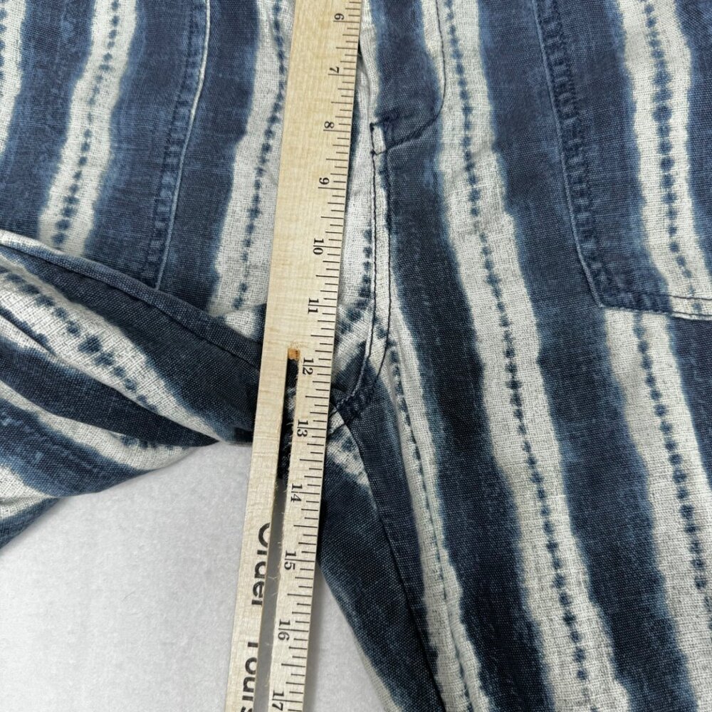 Anthropologie Womens Pants Small Victoire Blue White Tie-Dye Cargo - Picture 8 of 9